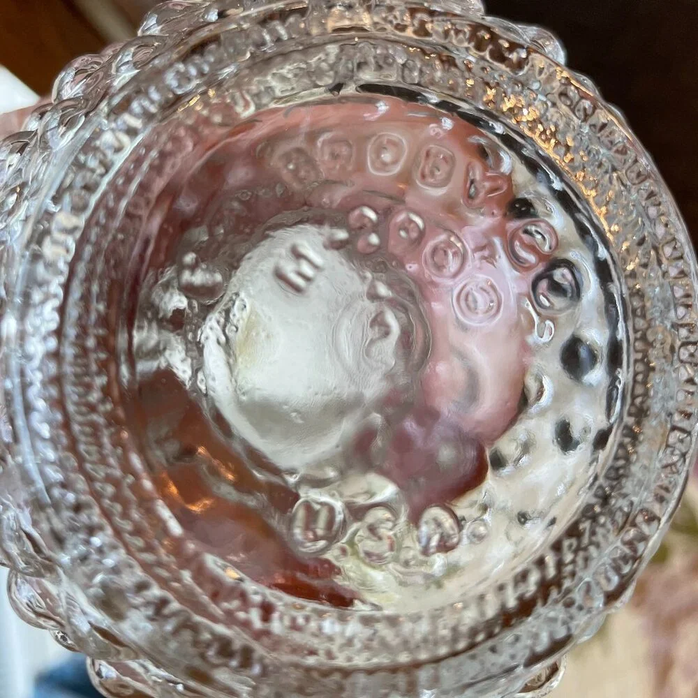 Vintage E. O. Brody Hobnail Clear Glass Bud Vase 7 1/2